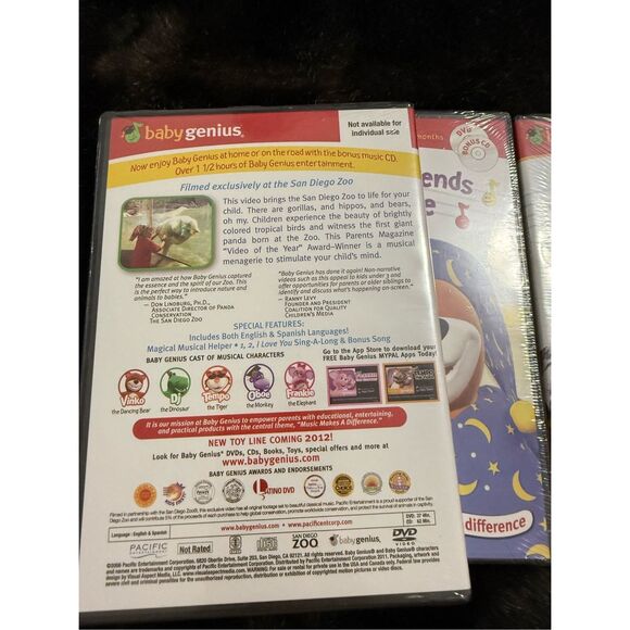 Baby Genius Mozart Friends and Sleepytime Friends , Zoo, seasons [DVd x3 - Picture 3 of 7